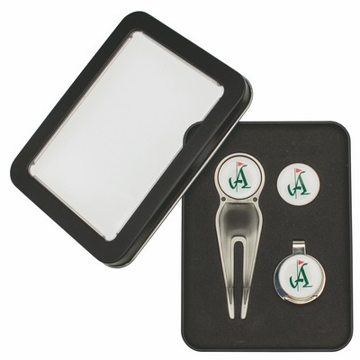 Deluxe Golf Gift Sets Divot Tool w/ Belt Clip